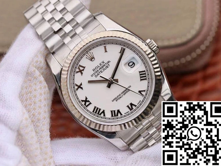 116234 Scale Datejust Dial With AR White Rolex Factory Roman Time 36mm 1229
